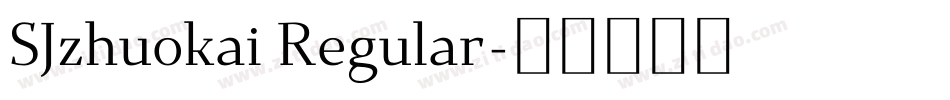 SJzhuokai Regular字体转换